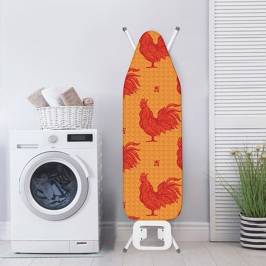 Chinese Rooster Pattern Print Ironing Board Cover