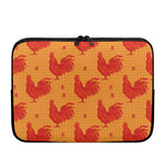 Chinese Rooster Pattern Print Laptop Sleeve