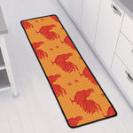 Chinese Rooster Pattern Print Long Kitchen Mat