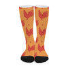 Chinese Rooster Pattern Print Long Socks