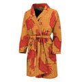 Chinese Rooster Pattern Print Men's Bathrobe