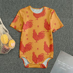 Chinese Rooster Pattern Print Men's Bodysuit