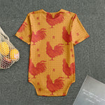 Chinese Rooster Pattern Print Men's Bodysuit