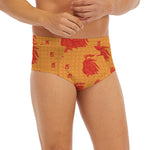 Chinese Rooster Pattern Print Men's Briefs
