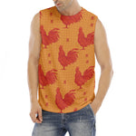 Chinese Rooster Pattern Print Men's Fitness Tank Top