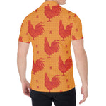 Chinese Rooster Pattern Print Men's Shirt