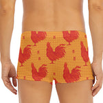 Chinese Rooster Pattern Print Men's Short Boxer Briefs