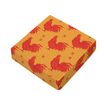 Chinese Rooster Pattern Print Outdoor Seat Cushion Cover