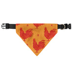 Chinese Rooster Pattern Print Over The Collar Dog Bandana