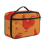 Chinese Rooster Pattern Print Portable Lunch Bag