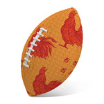 Chinese Rooster Pattern Print Rugby Ball