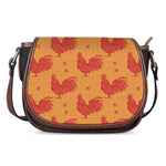 Chinese Rooster Pattern Print Saddle Bag