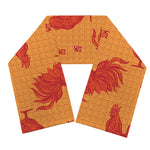 Chinese Rooster Pattern Print Scarf