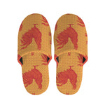 Chinese Rooster Pattern Print Slippers