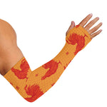 Chinese Rooster Pattern Print Sun Protection Arm Sleeves