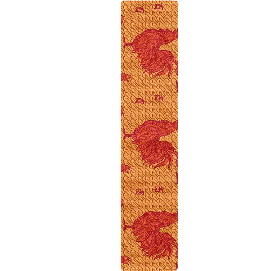 Chinese Rooster Pattern Print Table Runner