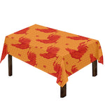 Chinese Rooster Pattern Print Tablecloth