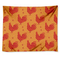 Chinese Rooster Pattern Print Tapestry