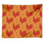 Chinese Rooster Pattern Print Tapestry