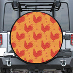 Chinese Rooster Pattern Print Tire Cover