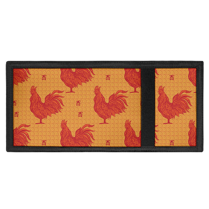 Chinese Rooster Pattern Print Trifold Wallet