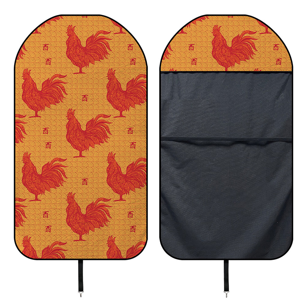 Chinese Rooster Pattern Print Waterproof Car Seat Cover
