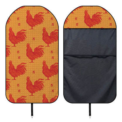 Chinese Rooster Pattern Print Waterproof Car Seat Cover