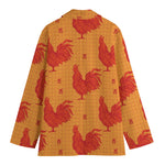 Chinese Rooster Pattern Print Women's Blazer