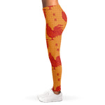 Chinese Rooster Pattern Print Women's Leggings