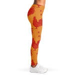 Chinese Rooster Pattern Print Women's Leggings