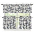 Chinese Sea Dragon Pattern Print 3 Piece Kitchen Curtains