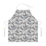Chinese Sea Dragon Pattern Print Adjustable Apron