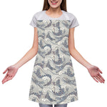 Chinese Sea Dragon Pattern Print Adjustable Apron