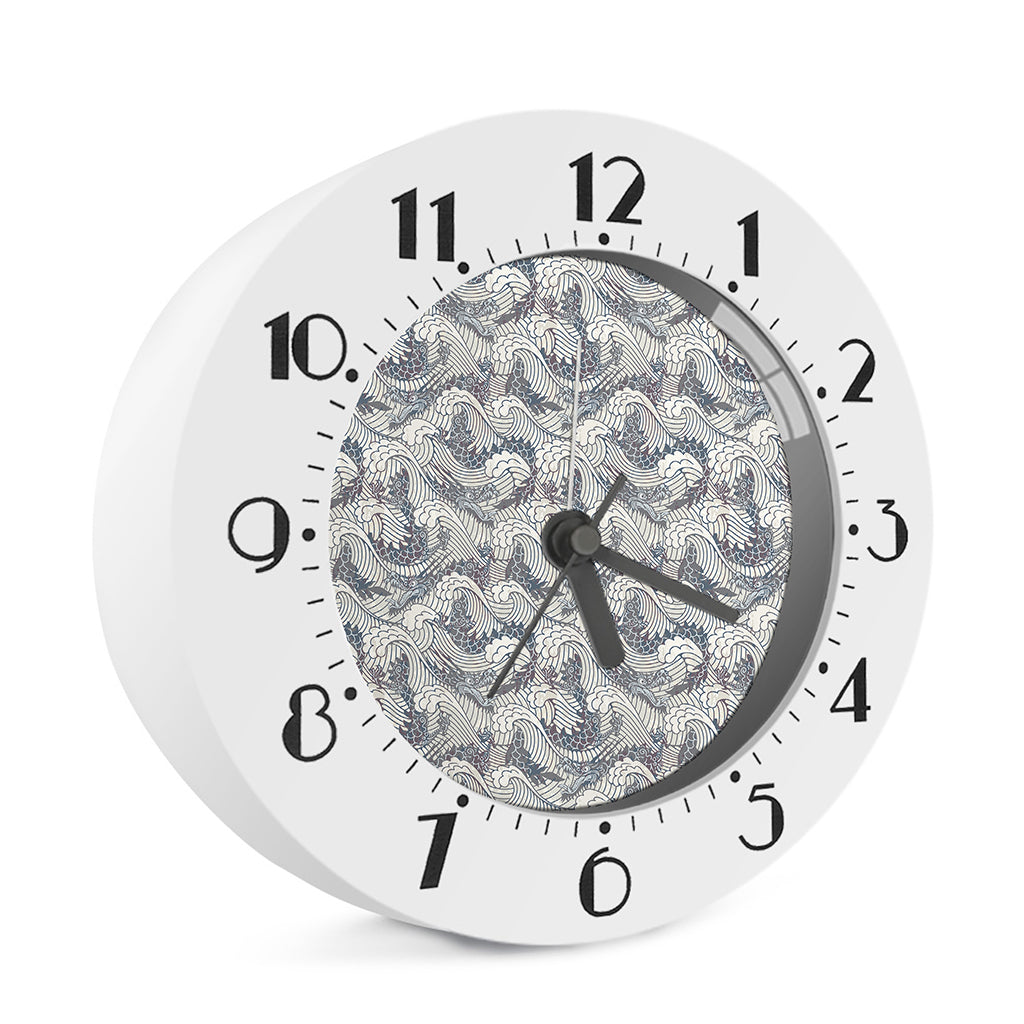 Chinese Sea Dragon Pattern Print Alarm Clock