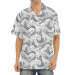 Chinese Sea Dragon Pattern Print Aloha Shirt