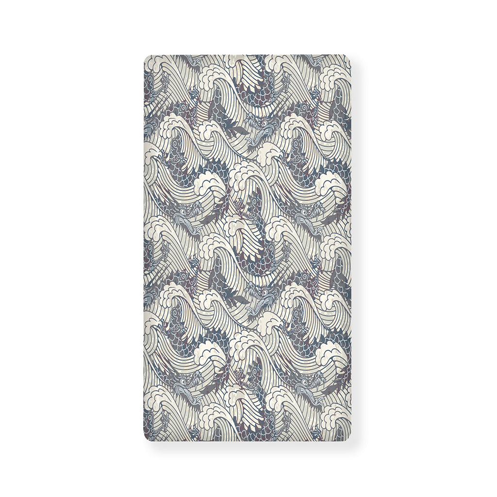 Chinese Sea Dragon Pattern Print Baby Crib Sheet