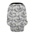 Chinese Sea Dragon Pattern Print Baby Seat Cover