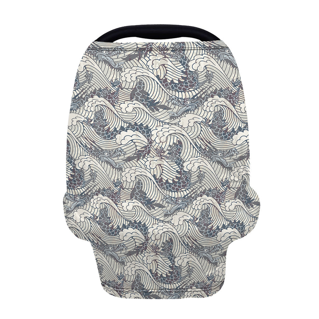 Chinese Sea Dragon Pattern Print Baby Seat Cover