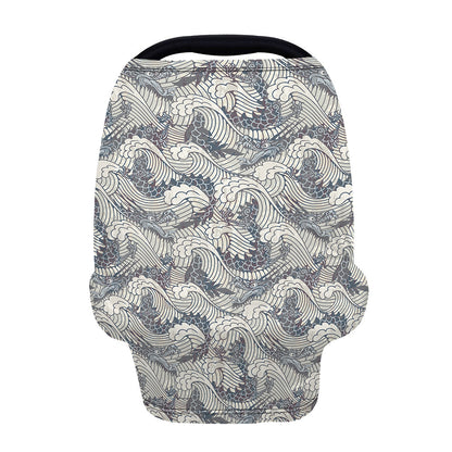 Chinese Sea Dragon Pattern Print Baby Seat Cover