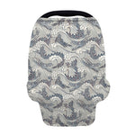 Chinese Sea Dragon Pattern Print Baby Seat Cover