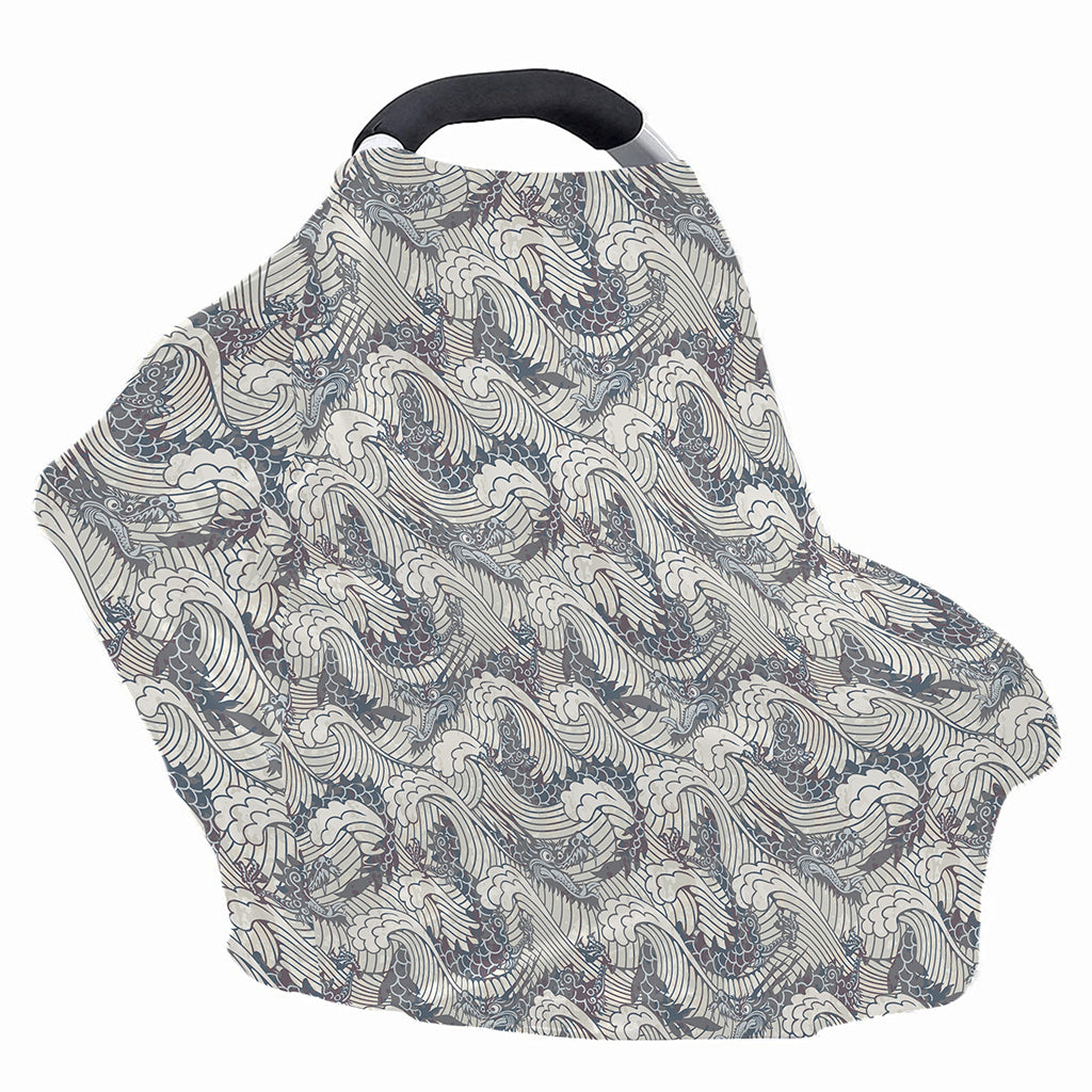 Chinese Sea Dragon Pattern Print Baby Seat Cover