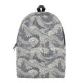 Chinese Sea Dragon Pattern Print School Backpack