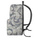 Chinese Sea Dragon Pattern Print Backpack