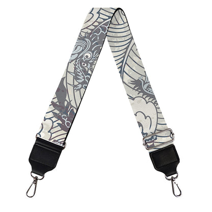Chinese Sea Dragon Pattern Print Bag Strap