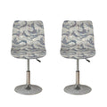 Chinese Sea Dragon Pattern Print Bar Stool Covers