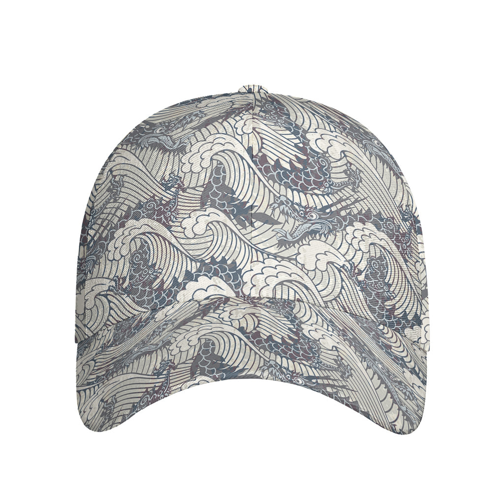 Chinese Sea Dragon Pattern Print Baseball Cap