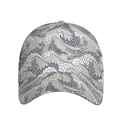 Chinese Sea Dragon Pattern Print Baseball Cap
