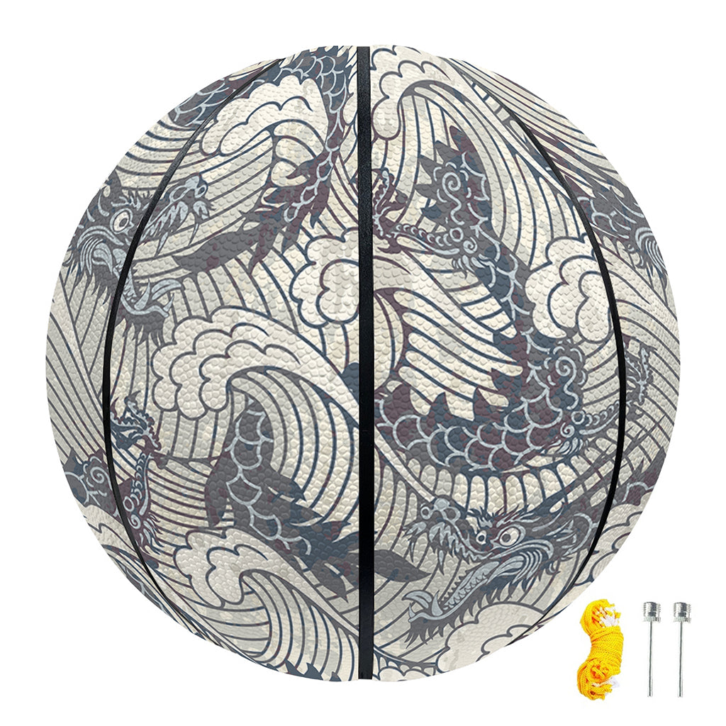Chinese Sea Dragon Pattern Print Basketball