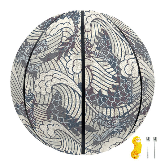 Chinese Sea Dragon Pattern Print Basketball