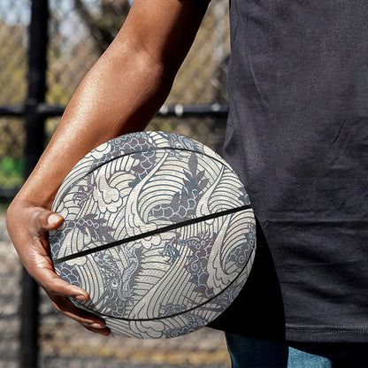 Chinese Sea Dragon Pattern Print Basketball